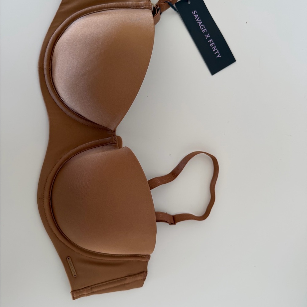 Savage X Fenty Caramel Brown Strapless Bra 36C
